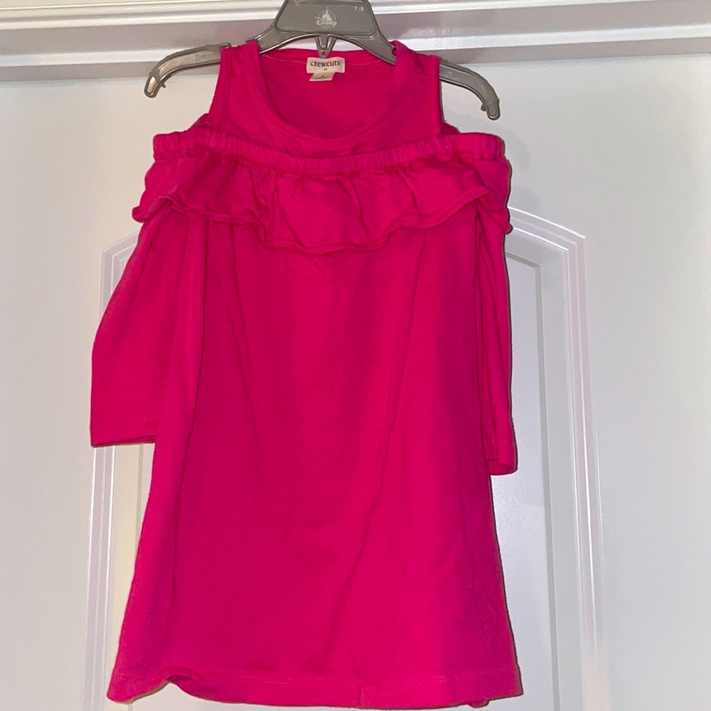 Crewcuts girls pink ruffle dress Sz 4